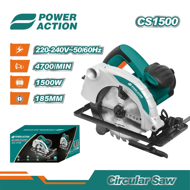 Power Action 220V 1500W Portable Wood Working Electric Power Circular Saw