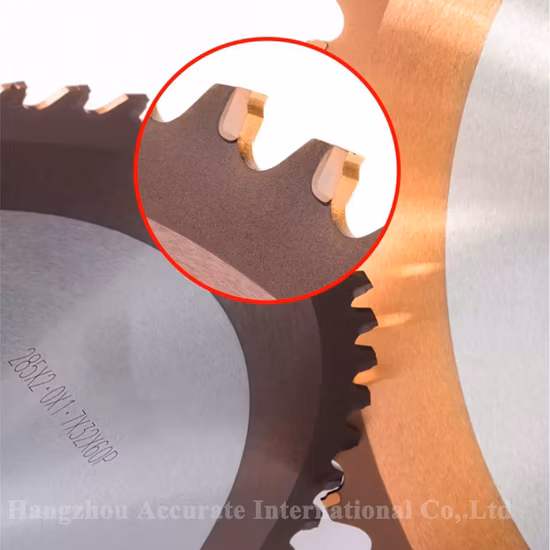 285*100t/120t Coated Cold Cutting Disc Circular Saw Blade for Steel Tube